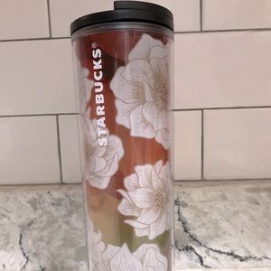 Starbucks floral thermos tumbler